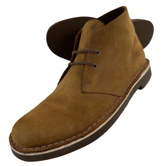 Clark’s Brown Nubuck Leather Chukka Boots Men’s Size 7 - Picture 9 of 9